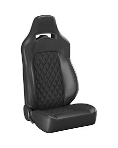 Trailcat Seat - Black Vinyl / Black Stitch