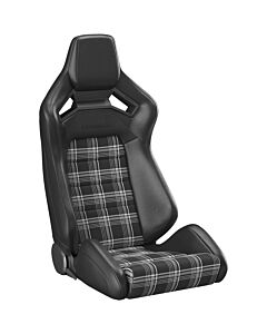 RRX Seat - Black Vinyl / White Plaid