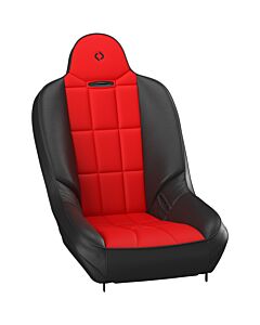 Baja SS Seat - Black Vinyl / Red Cloth
