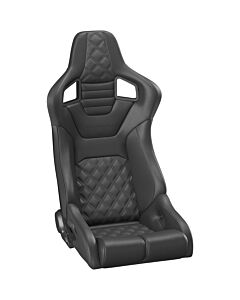 RRB Seat - Black Vinyl / Carbon Vinyl / Black Stitch