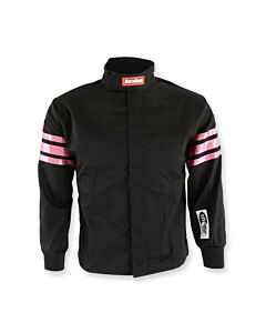 Single Layer Fire Suit Jacket Kids Black Pink