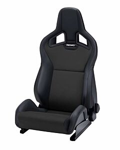 Sportster CS Seat - Vinyl Black Bolster / Black Suede Insert LHS