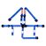 Youth Latch & Link 5 Point Racing Harness Set - Blue, 2 in.