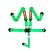 Latch & Link 5 Point Harness Set - Green, 3 In. / 2 In. Sub