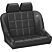 Thumbnail image for Corbeau Baja Bench Seat 36" - Black Vinyl W/Headrests