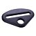 Delta Style Short Seat Belt End - Black, 2 in.
