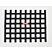 Ribbon Style Race Car Window Net - Black, 18 in. H x 24 in. W