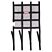 Hybrid Mesh/Ribbon Window Net w/ Mounting Straps - Black, 15 in. H x 18 in. W