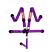Latch & Link 5 Point Harness Set - Purple, 3 In. / 2 In. Sub