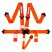 Latch & Link 5 Point Harness Set - Orange, 3 In. / 2 In. Sub