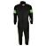 One Piece Single Layer Kids Fire Suit Black w/Green