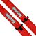 Latch & Link 5 Point Harness Set - Red, 3 In. / 2 In. Sub